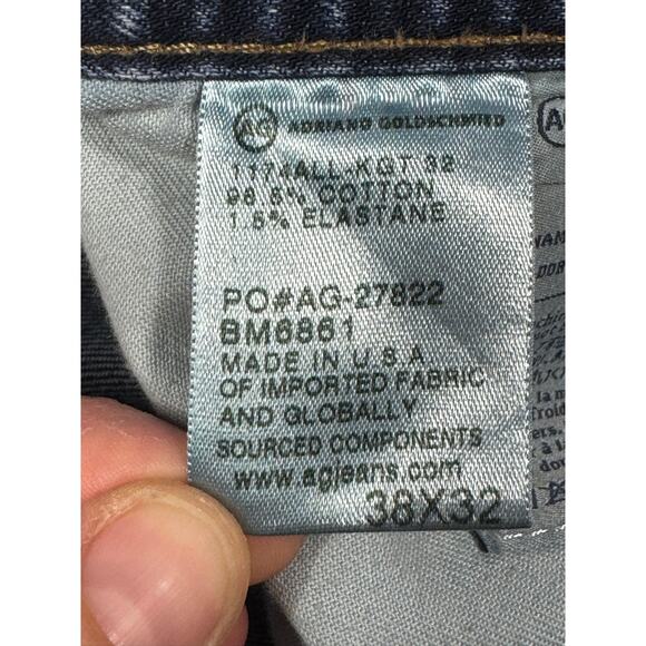 AG Adriano Goldschmied Men's The Graduate Tailored Leg Blue Jeans - Size 38x27.5 - Picture 6 of 6